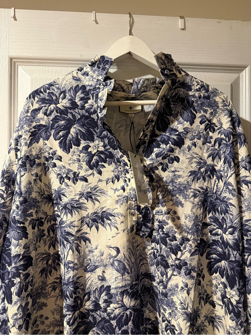 Tuckernuck Navy Blue Toile Tate Dress - Picture 7 of 11
